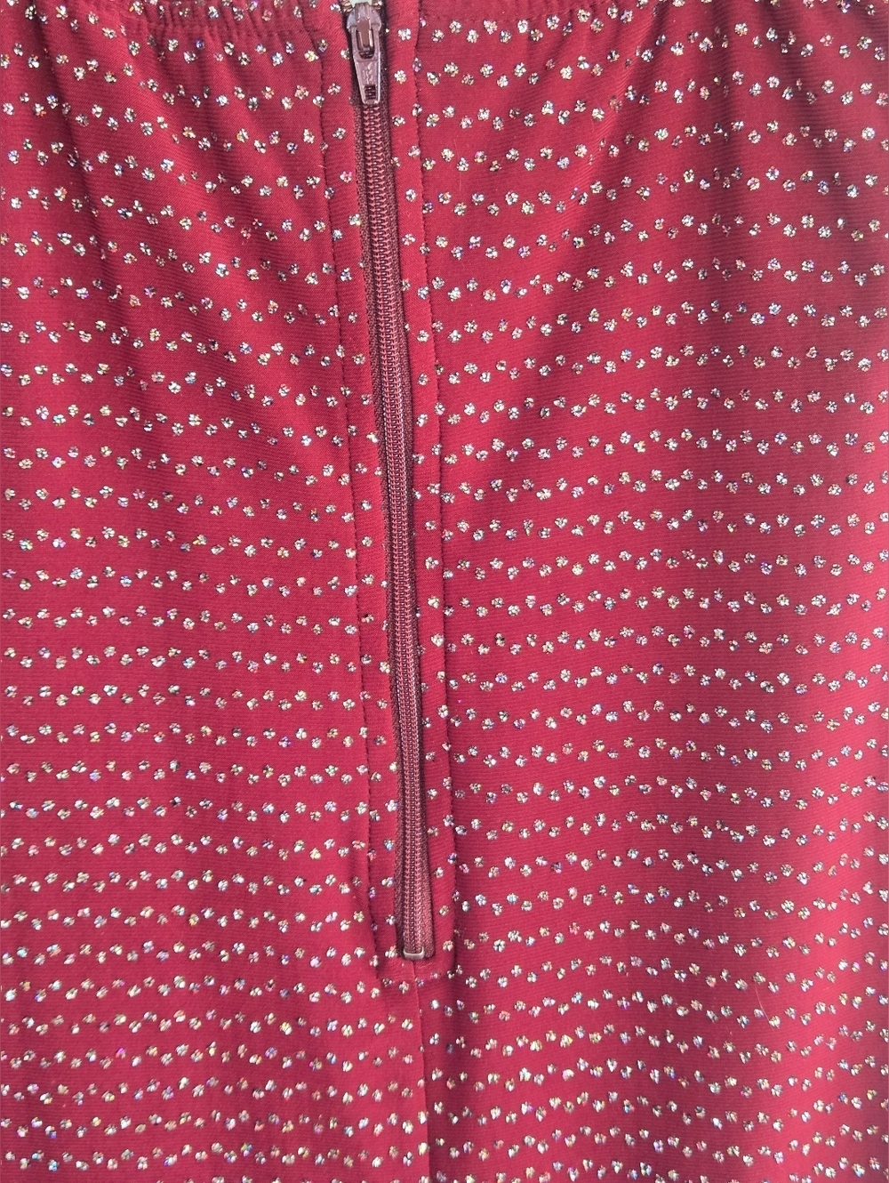 Windsor Burgundy Sequin Asymmetrical Slip Dress - Picture 5 of 11